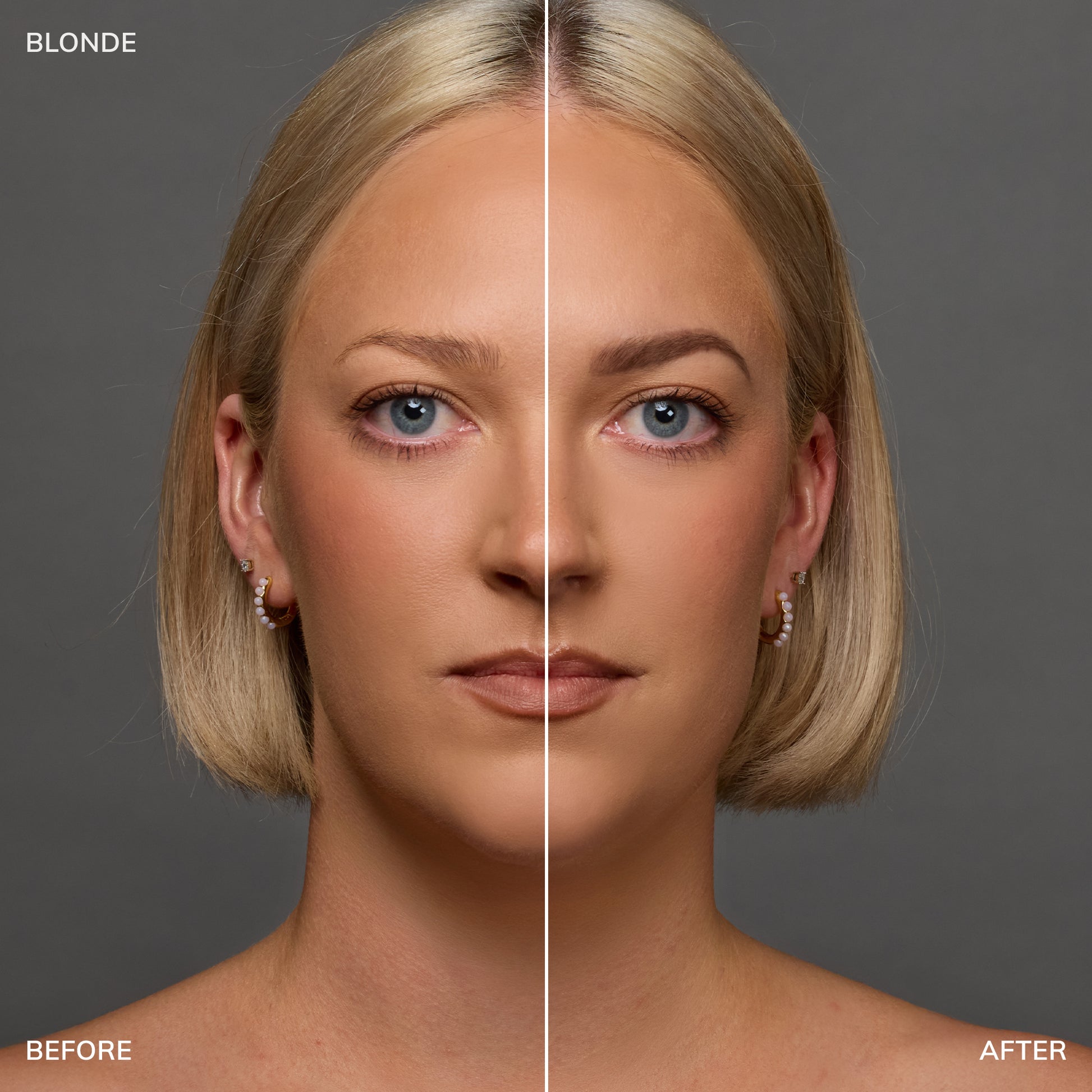 Before and after color-blonde
